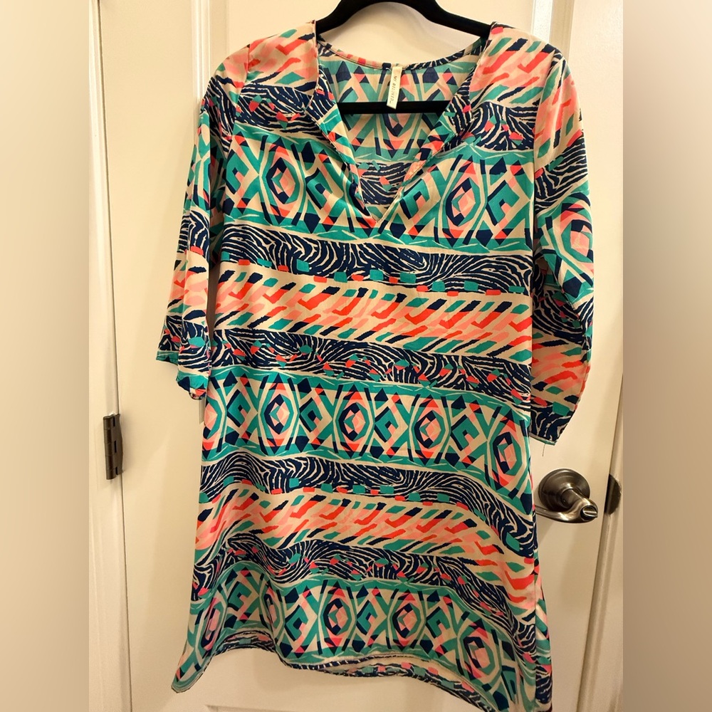 Colorful Geometric Patterned Dress